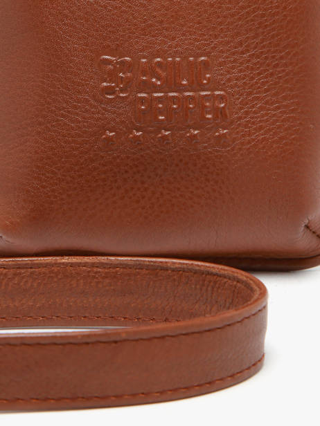 Telefoonetui Leder Basilic pepper Bruin cow BCOW88 ander zicht 5